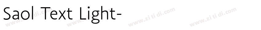 Saol Text Light字体转换